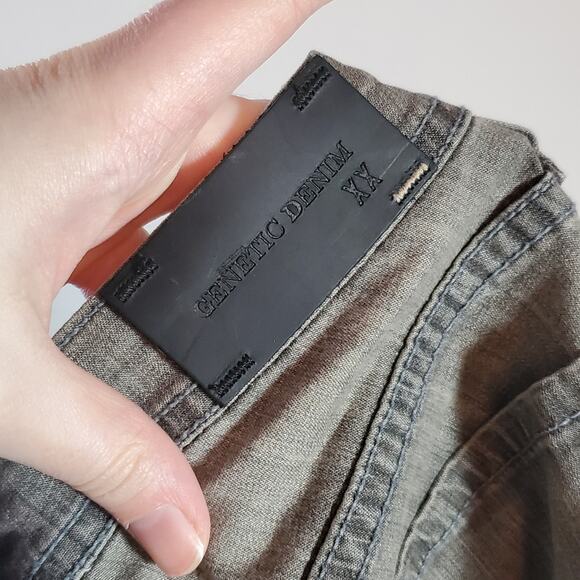 Genetic Denim The Kyle Silver Cropped Jeans Size 25 ~ Edgy Grunge Streetwear - Picture 15 of 16